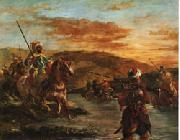 Eugene Delacroix Fording a Stream in Morocco Sweden oil painting reproduction